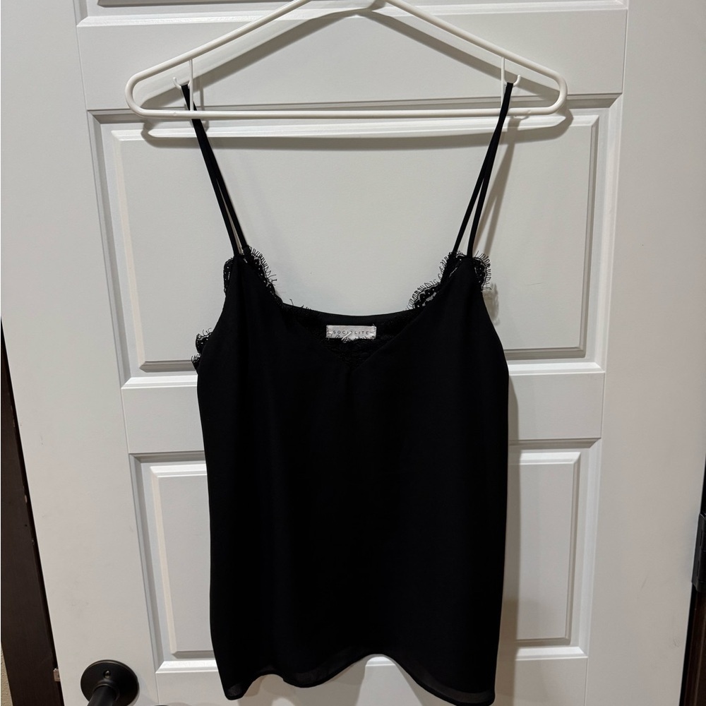 Socialite Black Lace Cami Top
